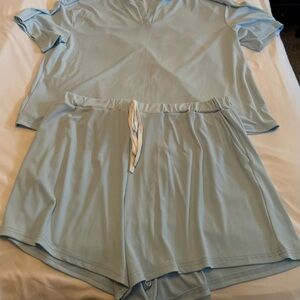 SHEIN Light Blue Women's Pajama Set